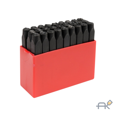 Набор буквенных штампов 27пр. (6мм)(латиница).в пластиковом футляре (PA-6863-6)